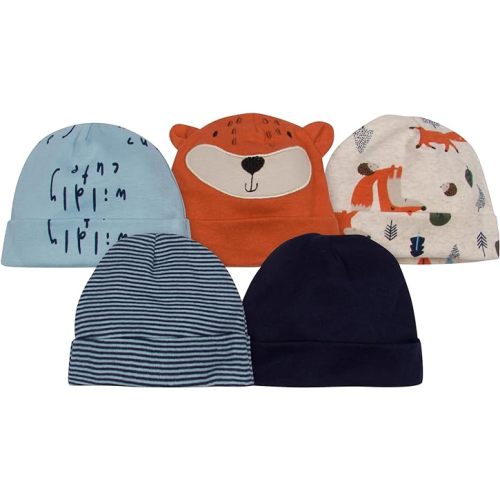Gerber Unisex-Baby 5-Pack Caps