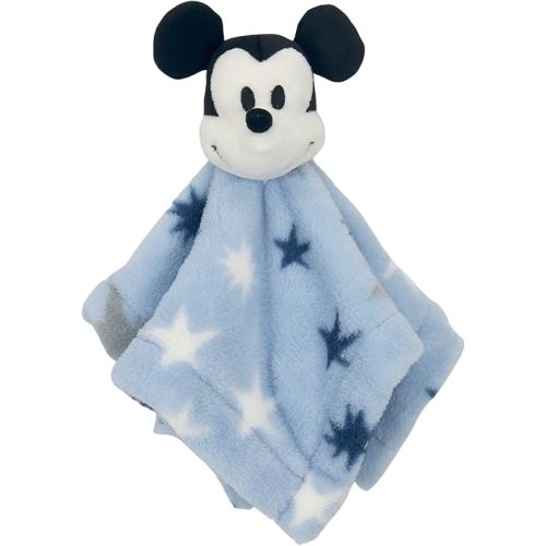 Lambs & Ivy Disney Baby Mickey Mouse Stars Blue Lovey/Security Blanket