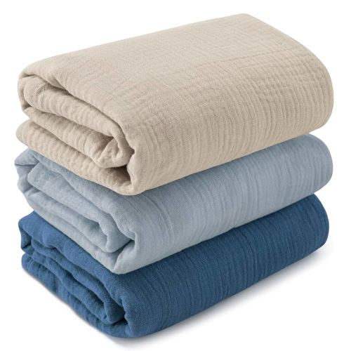 Amazon.com: Muslin Swaddle Blankets for Newborn, 3 Pack Breathable Soft Receiving Blanket, Large 38 x 40 inches Swaddle Wrap Burping Clothes, Essentials Infant Shower Items, Toddler Gift (Bright Colors) : Baby
