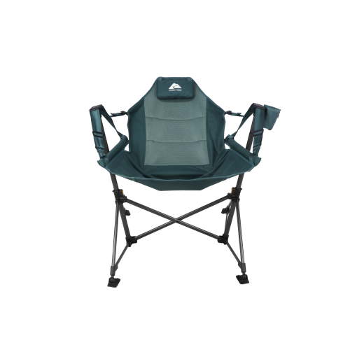 Free Shipping! Ozark Trail Portable Swing Hammock Chair with Adjustable Seat and Side Table, Green