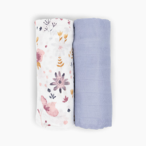 Little Unicorn Deluxe Muslin Swaddle Blanket 2 Pack - Fairy Gardens, 2