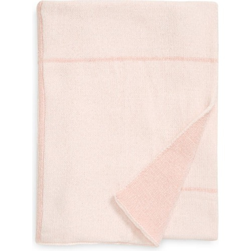 Nordstrom Chenille Baby Blanket, Pink Lotus Windowpane