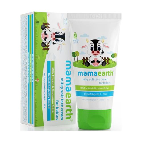Mamaearth Milky Soft Natural Baby Face Cream for Babies, For All Skin Types 60 g