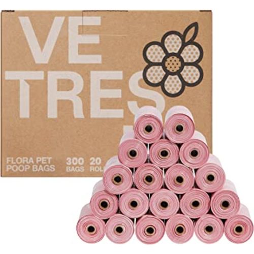 VETRESKA Dog Poop Bags, Lavender Scented, Leak Proof, Extra Thick and Extra Strong Pet Waste Bags for Dog Walking and Cat Litter, 300 Counts15 Refill Rolls 9 X 13 inches