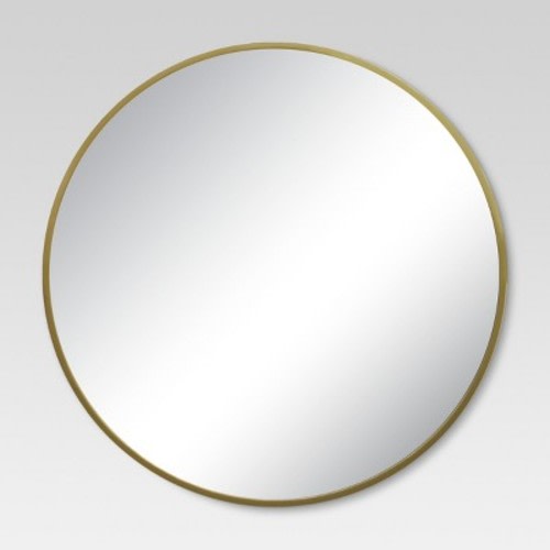 28" Round Decorative Wall Mirror - Project 62™, Color: Brass
