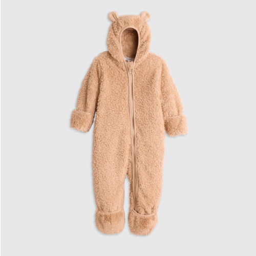 Quince Recycled Sherpa Fleece Baby Bear Bunting