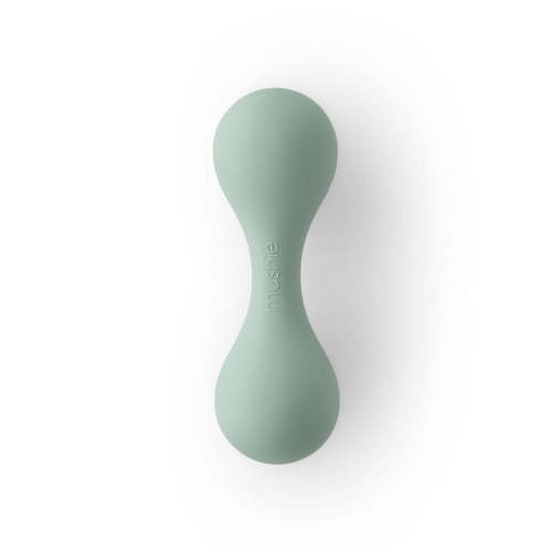 Mushie Silicone Baby Rattle | Cambridge Blue