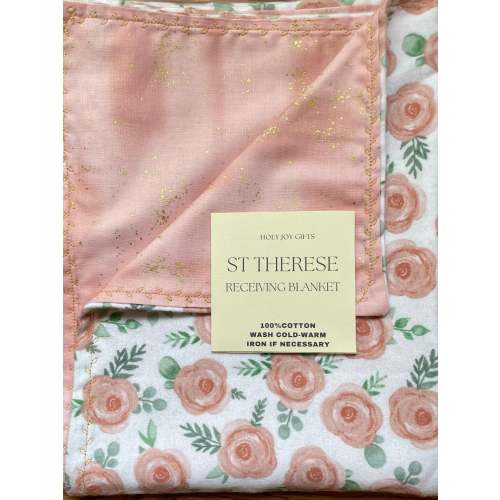 St. Therese of Lisieux Receiving Blanket