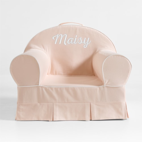 Personalized Whittle Seashell Pink Large Kids Lounge Nod Chair by Jake Arnold