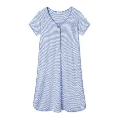 LAKE | Women | Pima Cotton Pajamas | Hydrangea Maternity Nightgown