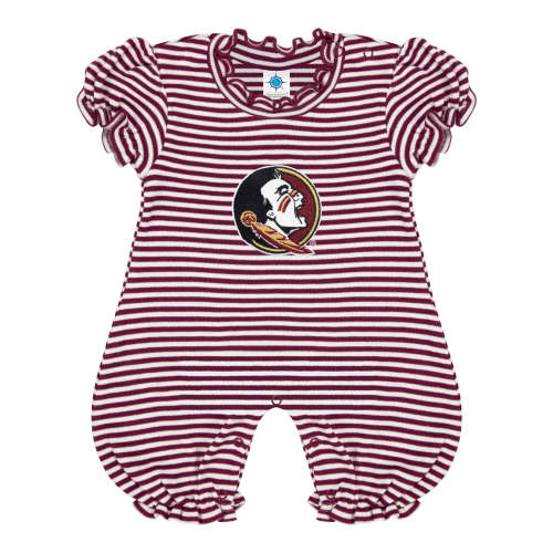 Florida State Seminoles Stripe Puff Sleeve Romper | College Baby