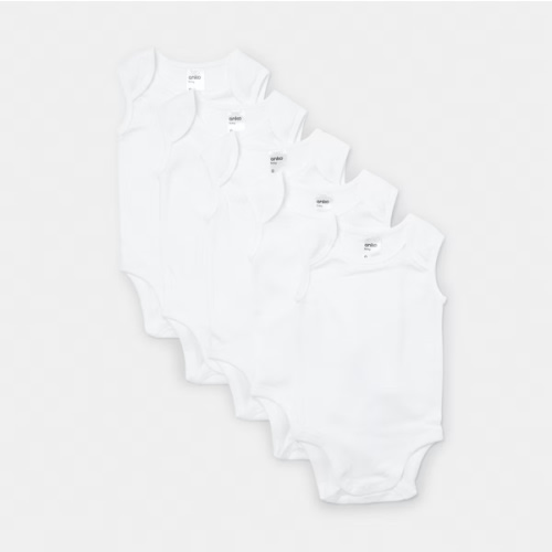 5 Pack Sleeveless Bodysuits