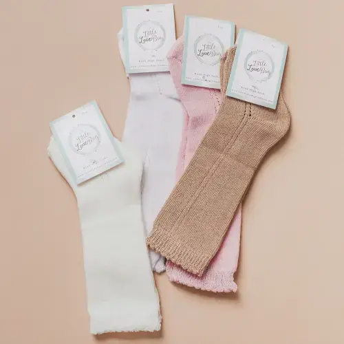 Little Love Bug Eyelet Knee High Socks
