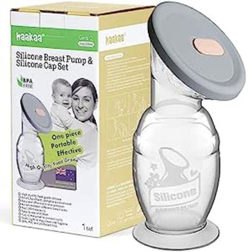 haakaa Silicone Breast Pump & Silicone Cap 5oz/150ml : Baby