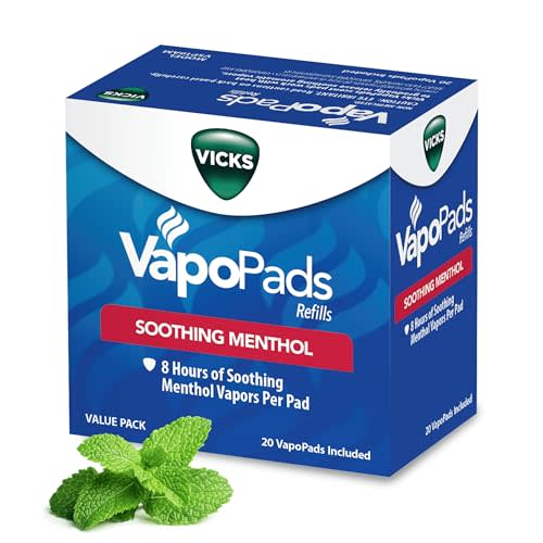 Vicks VapoPads Original Menthol Scent - Vapor Pads Refill for Vicks Humidifiers and Steam Inhalers, Scent Pads for Congestion and Cough Relief, FSA/HSA Eligible, 20-Pack, Box Color May Vary