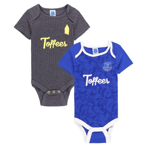 Everton Kit 2pk Bodysuits - Royal/Charcoal - Baby