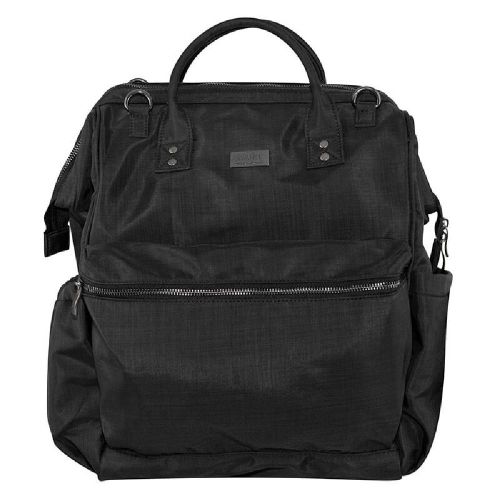 Isoki Byron Backpack Nappy Bag - Black Nylon