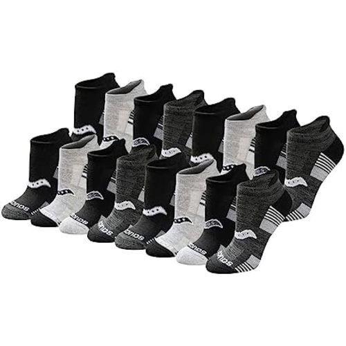Saucony Women's Rundry Performance Heel Tab Athletic Socks, Available in S-l (8, 16, 24 Pairs)
