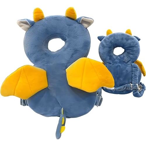 Baby Head Protector Backpack|Baby Backpack|Baby Backpack Head Protection Cushion|Baby Safety Products|Head Protection Backpack|Baby Head Cushion|Head Protector for Baby Walking (Blue Dragon)