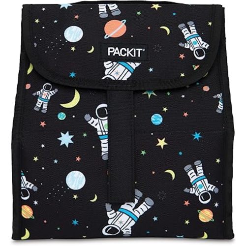 Packit Freezable Lunch Sack, Spaceman, Built with EcoFreeze Technology, Foldable, Reusable, Fold Closure, Perfect for Fresh Meals On the Go