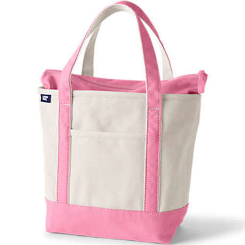 Medium Natural 5 Pocket Open Top Canvas Tote Bag | Lands' End