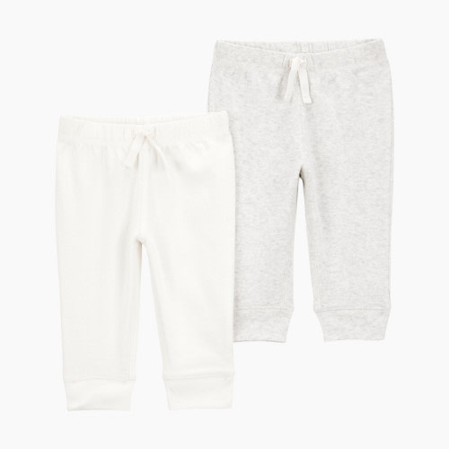 Carter's 2-Pack Pull-On Pants - White, Nb