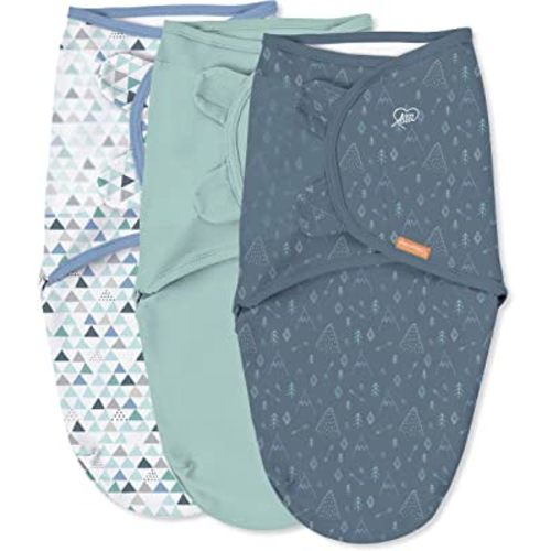 SwaddleMe by Ingenuity Original Swaddle - Size Large, 3-6 Months, 3-Pack (Mountaineer)