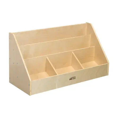 5-Compartment Easy-to-Reach Book Display with Storage