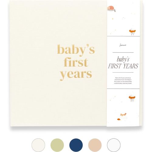 Lamare Baby First Year Book – Baby Memory Book for Girls & Boys - Baby Milestone Book from Pregnancy to Childhood – Cute Baby Book Keepsake Gift