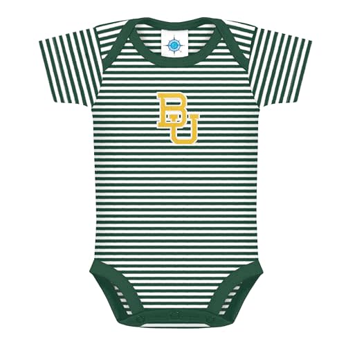 College Baby NCAA Infant Striped Bodysuit Short Sleeve - Unisex, (0-12 Mos)