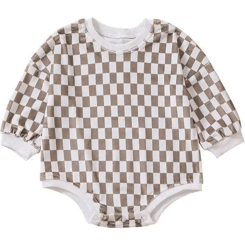 Bagilaanoe 2pcs Newborn Baby Girl Short Pants Set Checkerboard