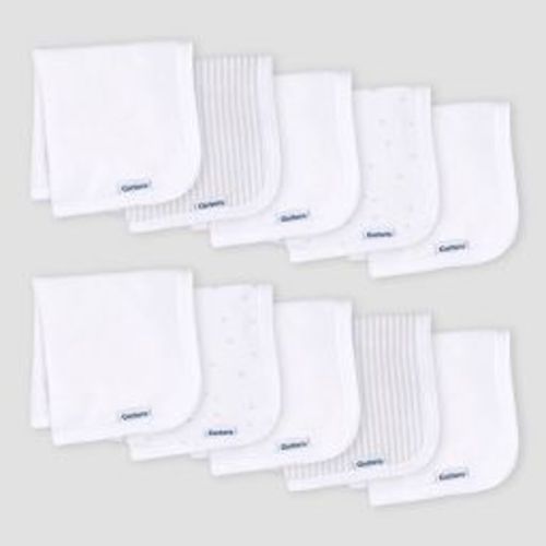Gerber Baby 10pk Knit Washcloth - White