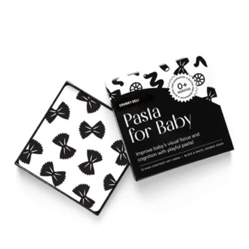 Pasta for Baby High-Contrast Art Cards | Sensory Play – Chunky Deli