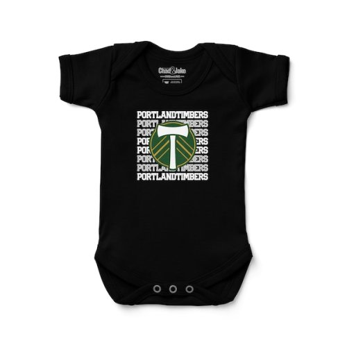 Newborn & Infant Portland Timbers Chad & Jake Black Retro Bodysuit