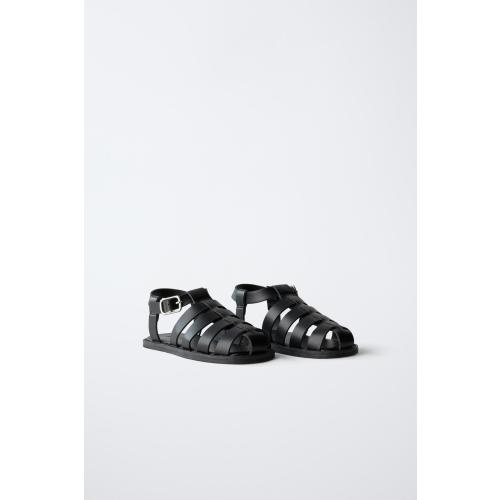 BUCKLED FISHERMAN SANDALS - Black | ZARA United States