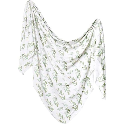 Copper Pearl Large Premium Knit Baby Swaddle Receiving Blanket Fern