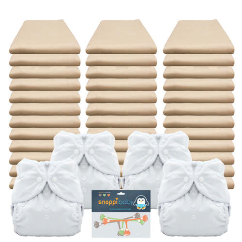 Organic Flats and Thirsties Covers Diapering Bundle