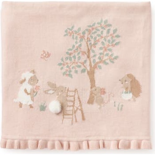 Garden Picnic Cotton Knit Blanket