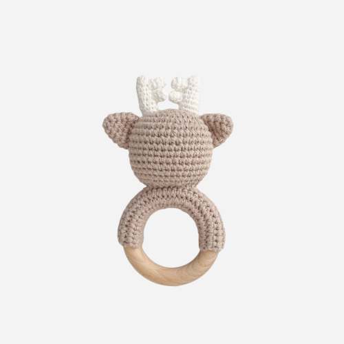 Deer | Cotton Crochet Rattle Teether