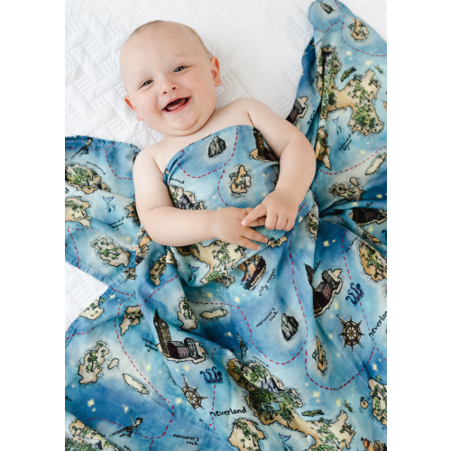 Neverland Map Swaddle Blanket