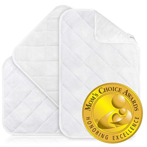 iLuvBamboo Waterproof Changing Pad Liners (Mom’s Choice Gold Award Winner) 3 Pack Thicker, Longer & Wider Changing Table Cover -Portable,Reusable & Washable Diaper Change Mat for Baby Gifts & Showers - 14x27 Inch (Pack of 3)
