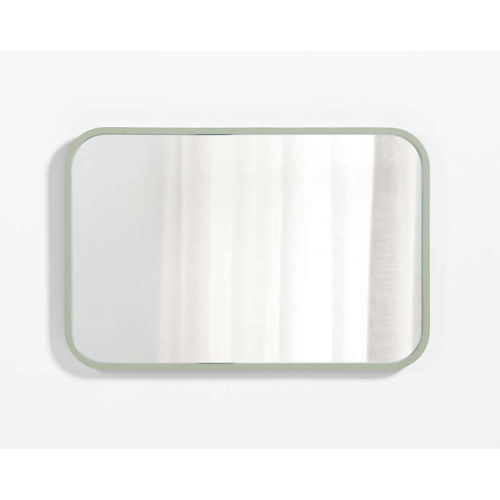 Finn Sage Green Wood Rectangle Wall Mirror