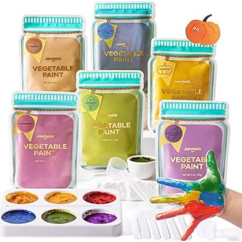 Washable Finger Paints Powder for Toddlers, Safe Paints for Baby's Hand and Feet, Non-Toxic Preschool Art and Craft Supplies
