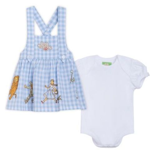 Wizard Of Oz Cowardly Lion Dorothy Scarecrow Infant Baby Girls Matching Family Bodysuit And Square Neck Dress Outfit Set Gingham Light Blue 12 Months