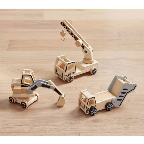 Wooden Construction Trucks, Set of 3