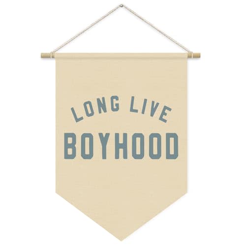 ETVISO Long Live BoyHood Banner, Boy Nursery Decor, Boys Room Wall Hanging Pennant Flag Banner Decor for Nursery Classroom Playroom Kids Room, Playroom Essentials