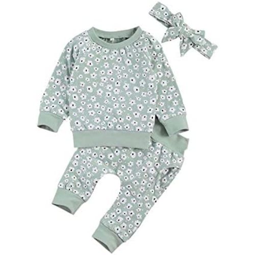 Newborn Infant Baby Girl Clothes Set Sweatshirts Tops Pants Toddler Girl Outfits Gifts 3 6 9 12 18 24 Months