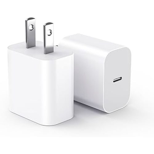 USBC Charger Block for iPhone 16 Charging Plug,MFI Certified Fast USB C Wall Cube 2Pack Power Adapter for iPhone 15/16 Pro/Plus/Pro Max/14/13/12/11,for iPad Air/Mini USB-C Charge Brick Box