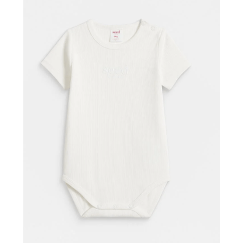 Core Rib Logo Bodysuit | Canvas | Seed Heritage