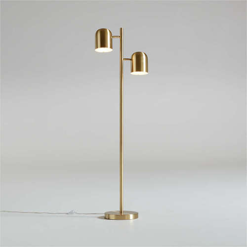 Thorne Gold Metal Dual-Head Floor Lamp